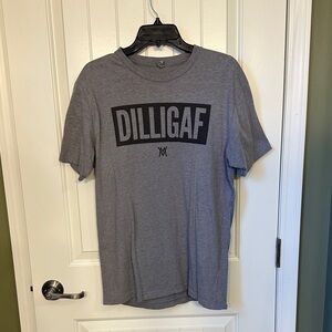 Calum Von Moger DILLIGAF Gray Men's T-Shirt - Large
